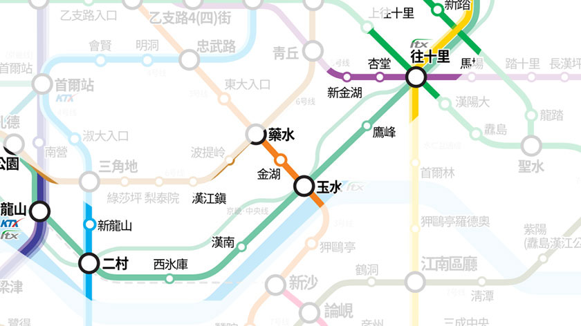 首爾地鐵＿必知小知識＿快急車將經過地鐵 2 號線的往十里、玉水、二村、龍山站