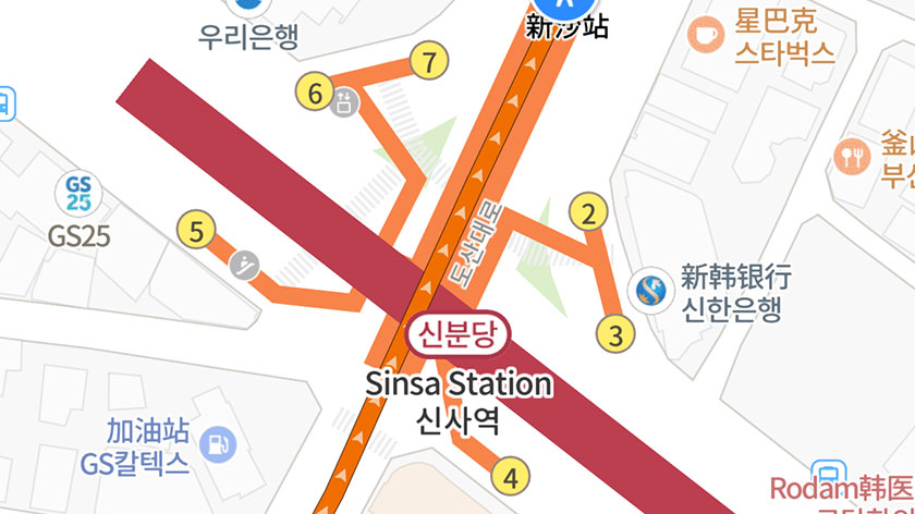 首爾地鐵＿找尋手扶梯＿手扶梯在 5 號出口處；電梯在 6 號出口處